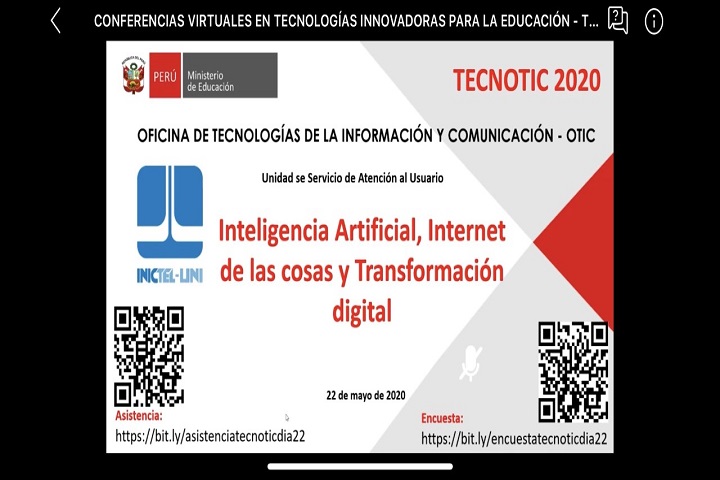 El INICTEL-UNI brindó conferencias en evento TECNOTIC 2020 del MINEDU